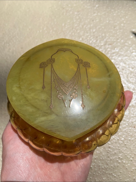 Other - Art Deco Celluloid Bakelite Powder Dish